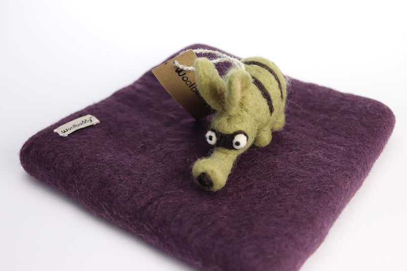 Woolbuddy Needle Felting Pad â€“ Purple Wool Mat 10x10x1.5" â€“ Foam Alternative Base for 3D, Wet, & Dry Felting Crafts - Image 3